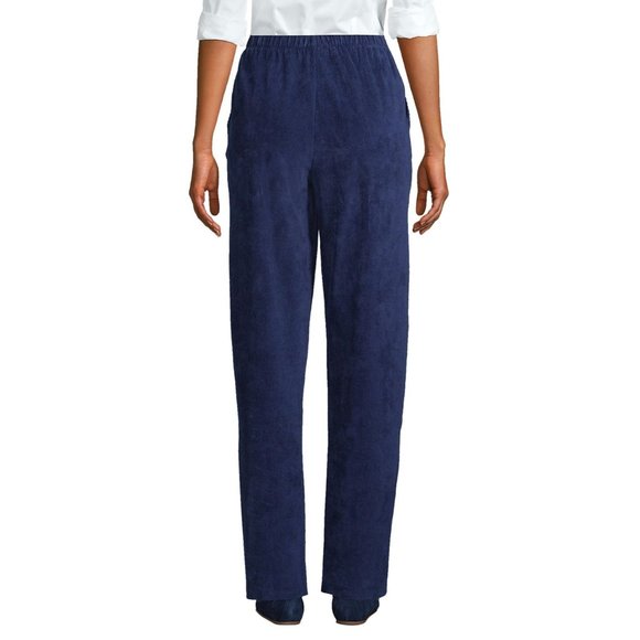 Land's End High Rise Straight Leg Deep Sea Navy Corduroy Pants in Women's Size 8 - Picture 7 of 8